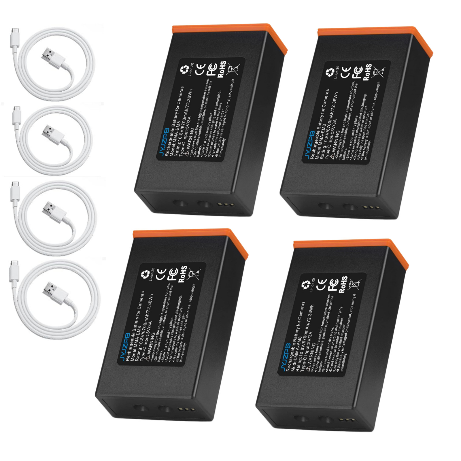 4x 6700mAh Battery for Moultrie Cellular Trail Cameras Edge/Edge 2/Edge 2 Pro
