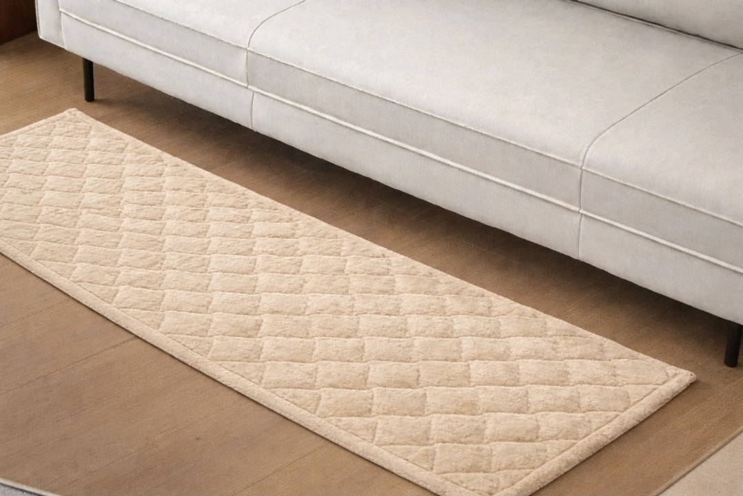 Brentwood Protective Sofa Overlay Tan Faux Fur 28x72” Waterproof Backing- NEW