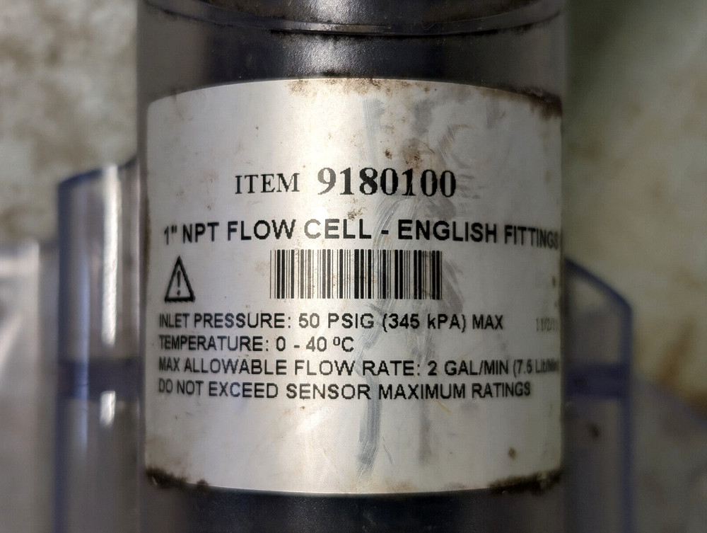 HACH 9180100 Flow Cell Assembly for 1" NPT Sensor