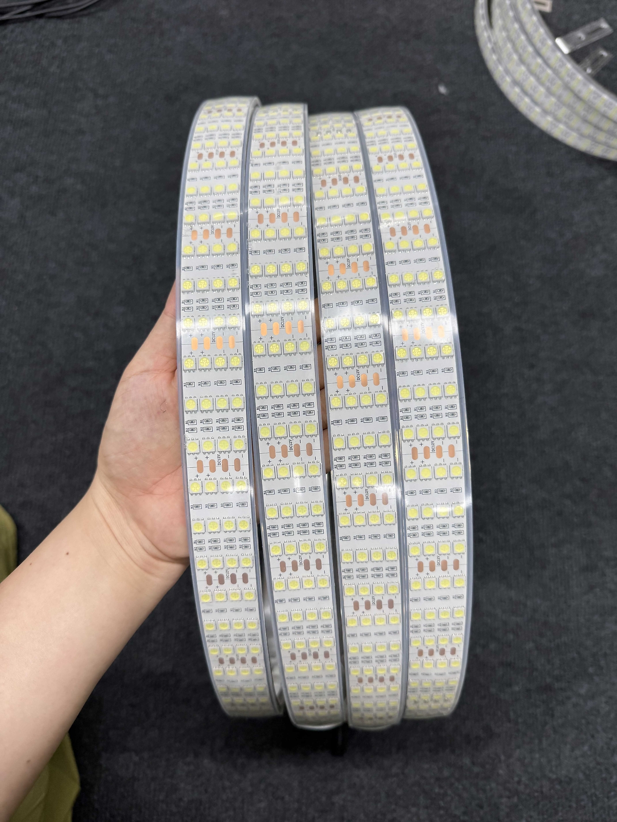 4x 17.5'' High Intensity PURE WHITE QUAD Row LED Trucks Car Wheel Rim Lights Set