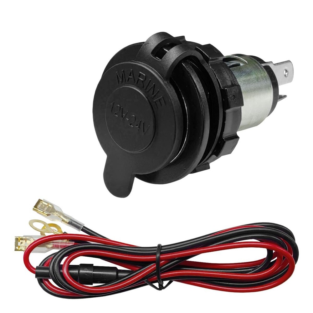 Cigarette Lighter Socket, DC 12V Car Power Outlet Socket Replacement, 1PC