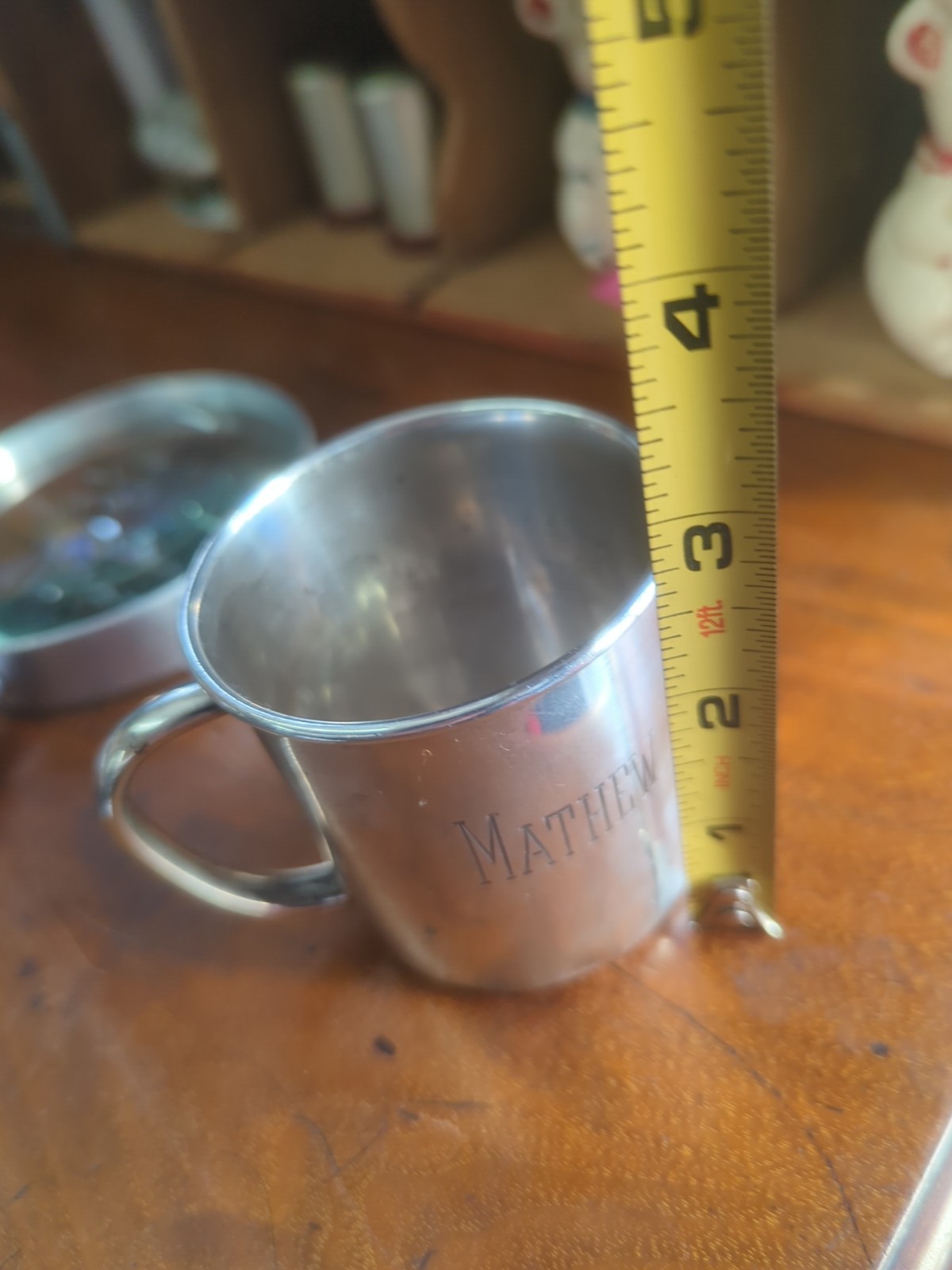 Vintage Towle Sterling Baby Cup Mathew Monogram