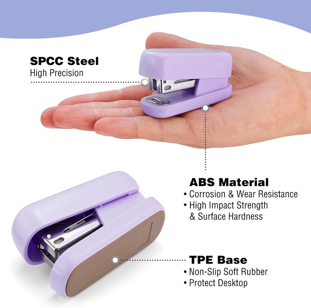 WORKPRO 3Pcs Mini Stapler Set Staple Remover 2000 Staples 12 Sheet Capacity US