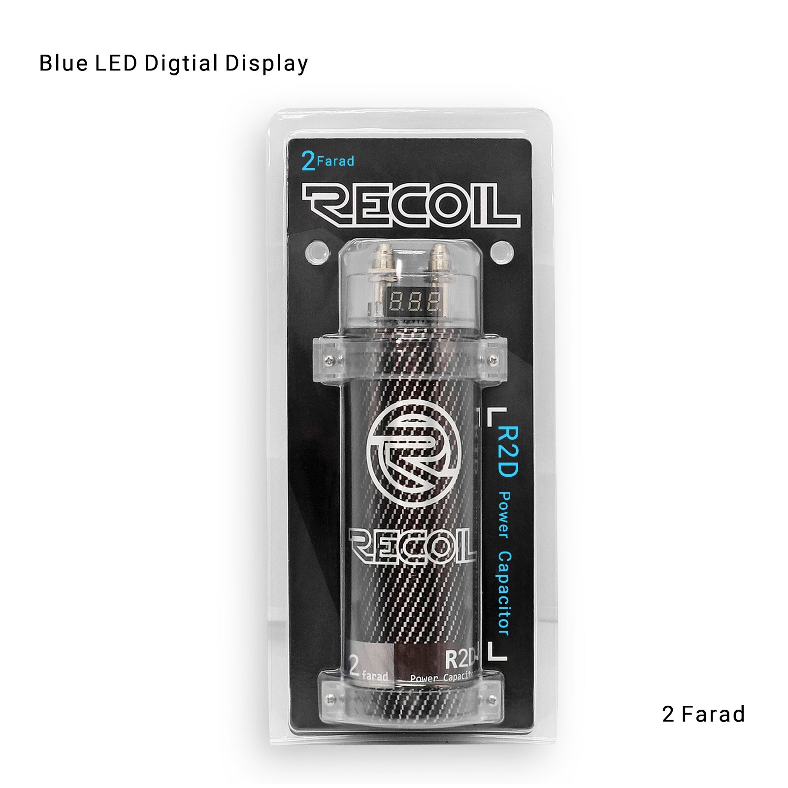 Recoil R2D 2.0 Farad Car Audio Energy Storage Reinforcement Capacitor