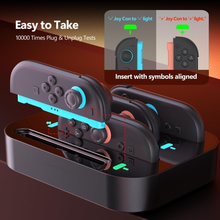 COMBO PACK- 4 in 1 Controller Charging Dock & Clear Dockable Protective Case