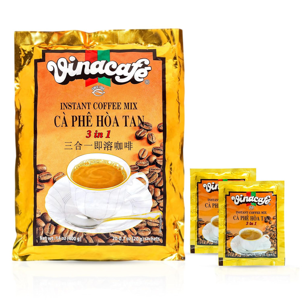 Instant Coffee Packets 3 in 1 Authentic Vietnamese Taste, Balanced Medium Roa...