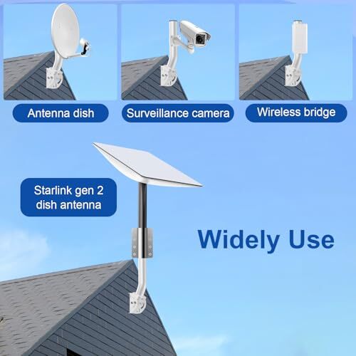 Universal Antenna Pole Mount Bracket, 12" Adjustable J-Mounting kit for