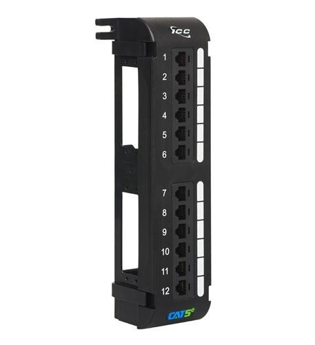 ICC 12 PORT CAT5E VERTICAL PATCH PANEL - ICMPP12V5E