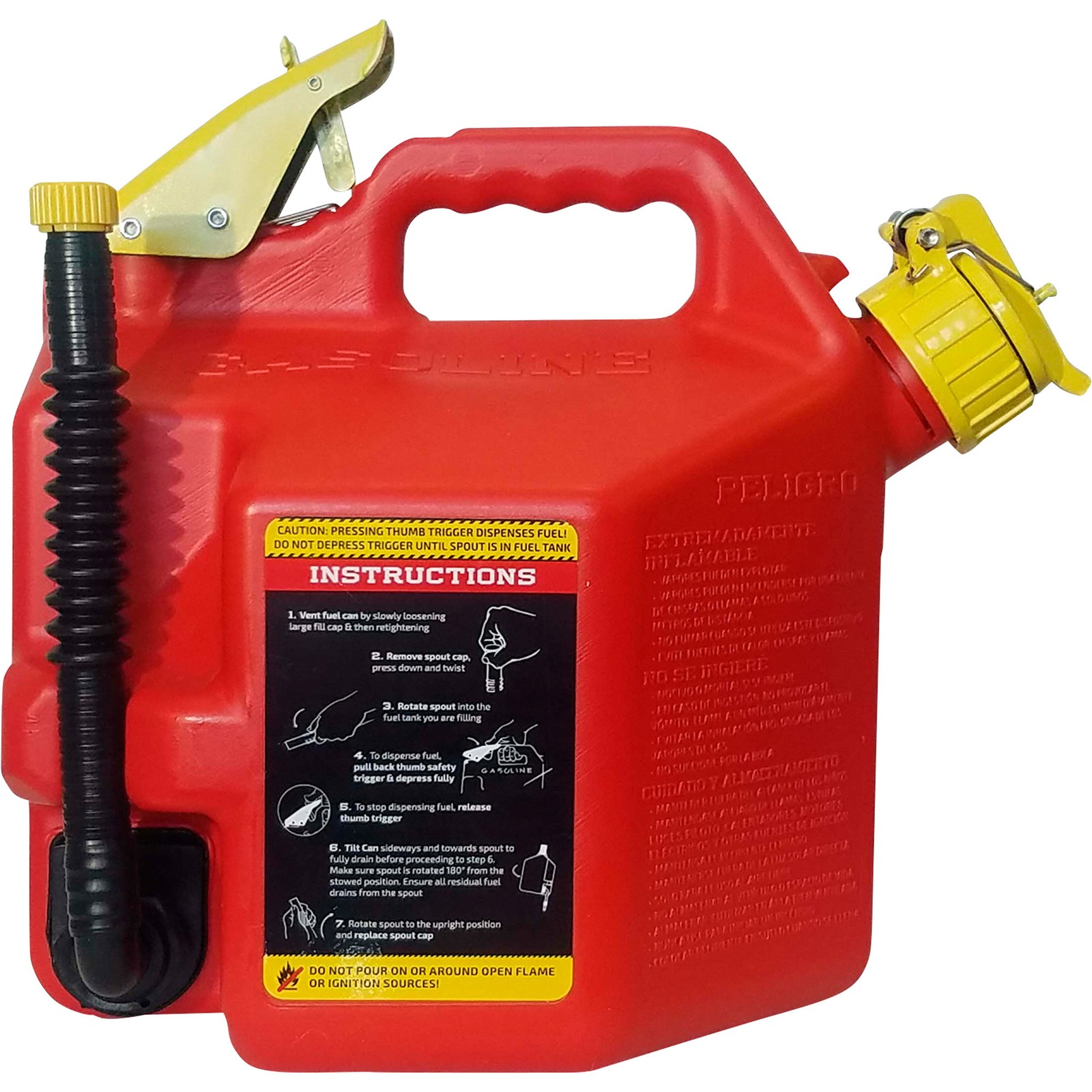 SureCan 2+ Gallon Type II Safety Gas Can, Red, Model# SUR2SFG2