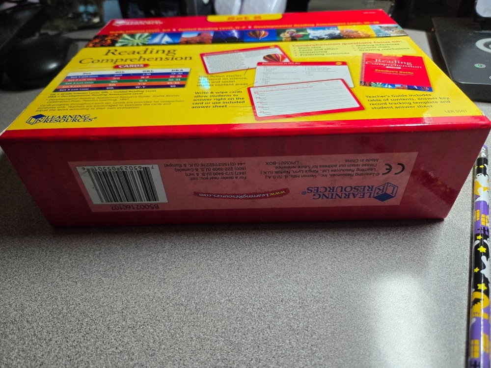 Reading Comprehension Cards – Set 2 (Learning Resources) Great for SPED~Good