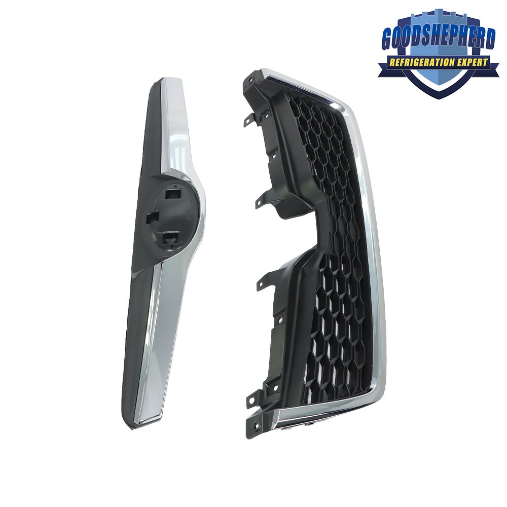 3Pcs For Subaru Forester 2014-2018 Front Bumper Upper Grille Replacement Plastic