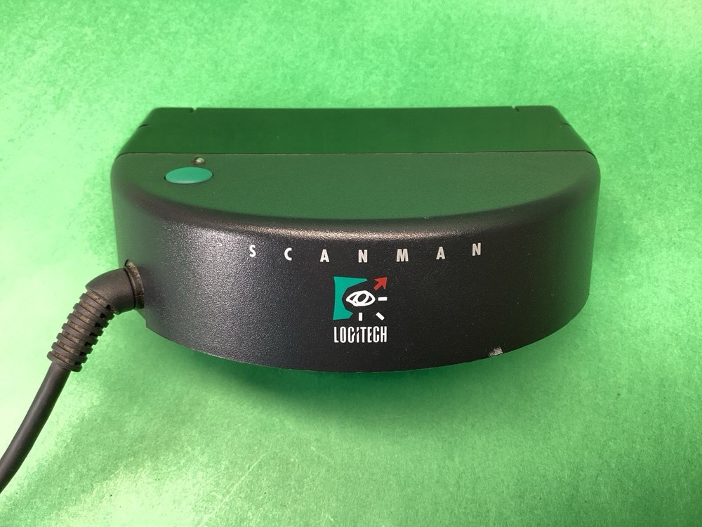 Vintage Logitech ScanMan II S-SMA2 Gray Rolling Handheld Scanner - UNTESTED