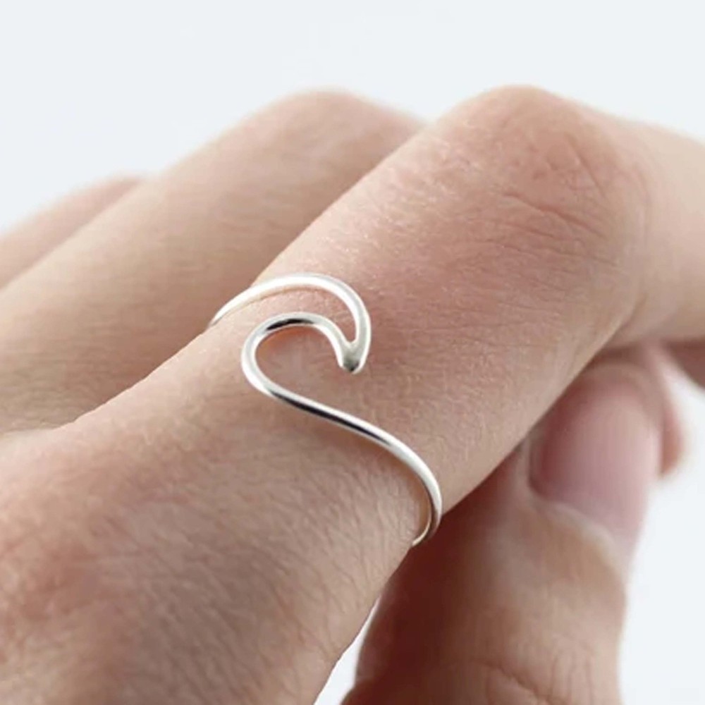 Solid 925 Sterling Silver Simple Wire Ring Beautiful Handmade Gift for Women
