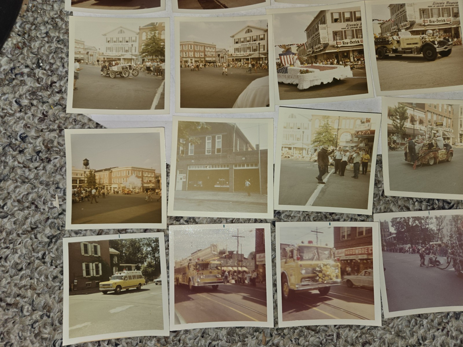 47 Vintage 1970's Fire Truck Parade Polaroid Photos,Levittown,Media,Pennsylvania