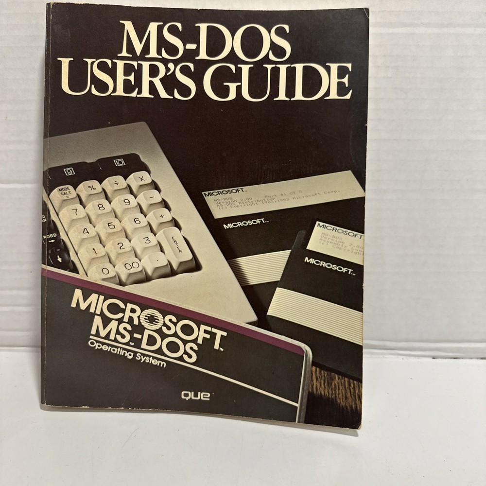 Microsoft's MS-DOS User's Reference Guide 1984  Que Vintage Computer