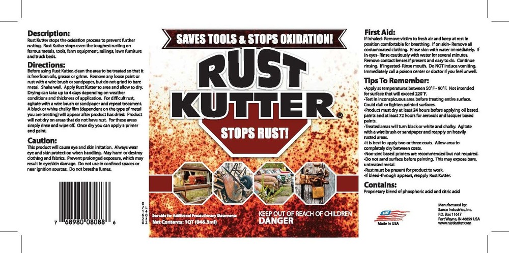 Professional Rust Converter & Primer - USA Made, Includes Sprayer, Stops Rust