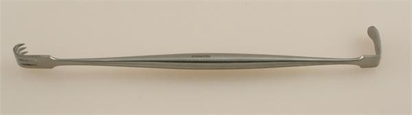 Mathieu Retractors 6.5" Double Ended with 3 Sharp Prongs & Solid Blade