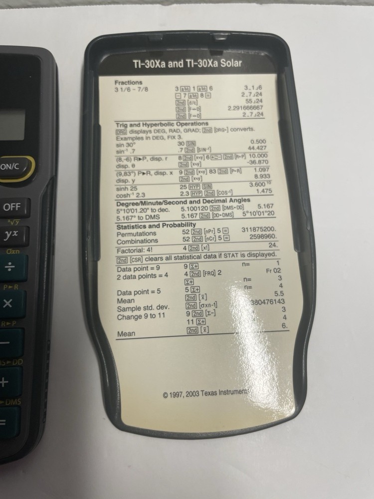 Texas Instruments TI-30Xa Scientific Calculator