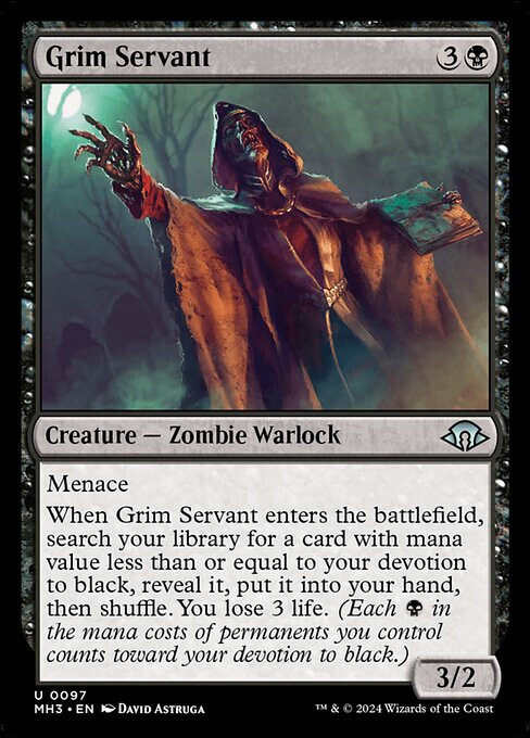 NM Grim Servant, MTG, Modern Horizons 3, Magic the Gathering, 97