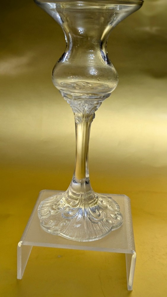 Vintage Patterned Glass Candle Holders