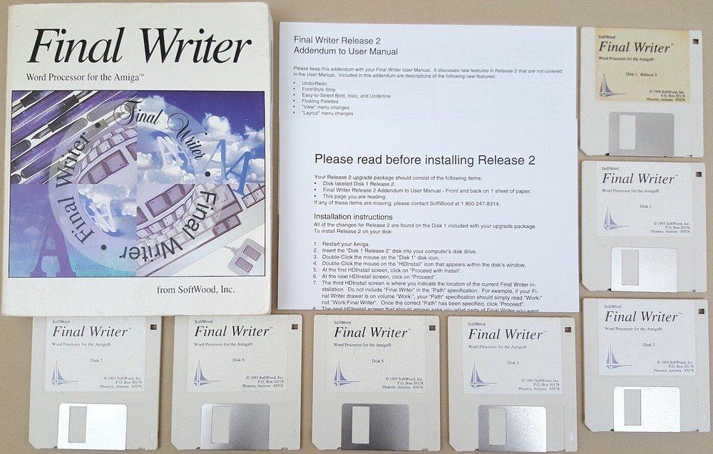 Final Writer Release 2 ©1994 SoftWood Word Processor for Commodore Amiga