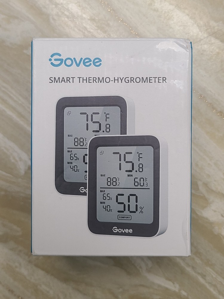 Govee Bluetooth Hygrometer Thermometer 2 Pack with Large LCD B