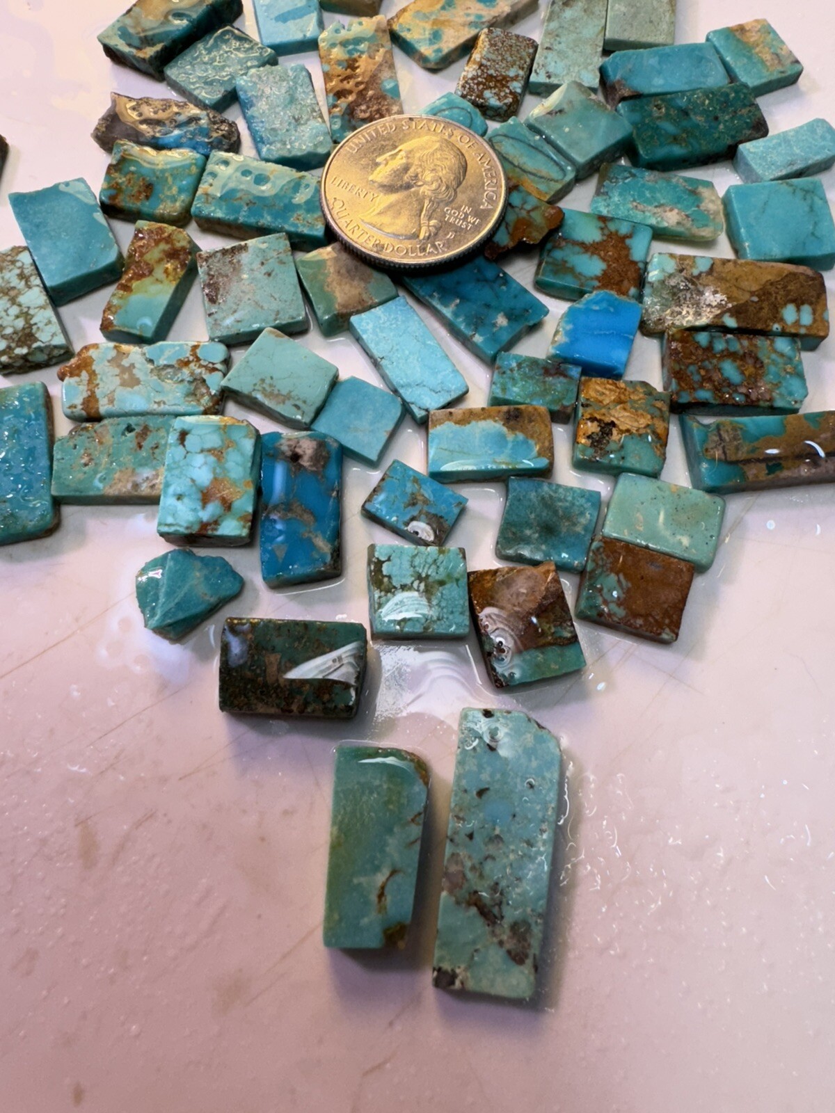 !70 g Bell Trading Post Squared Turquoise! Slabs🔥