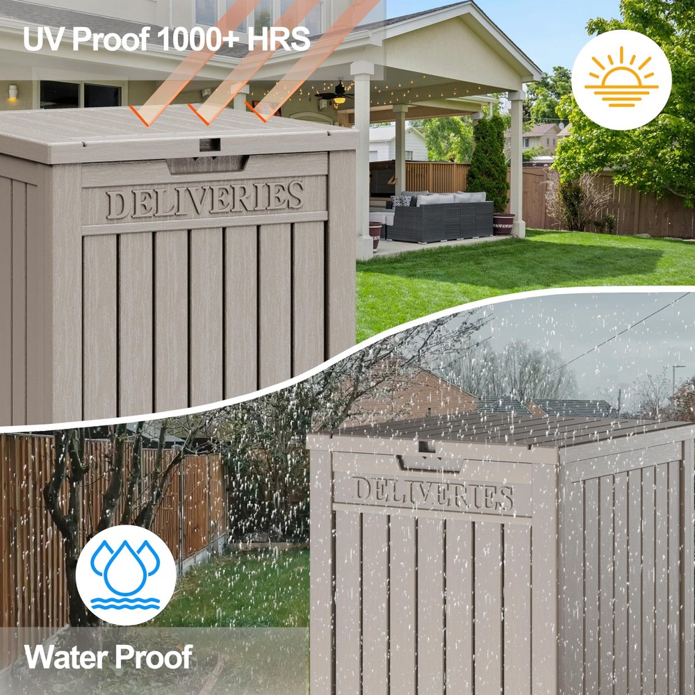 Package Delivery Box for Outside, 48 Gallon Storage with Lockable Secure, Lar...