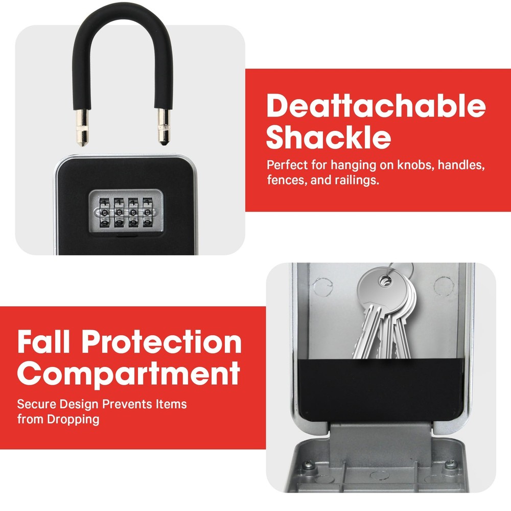 Key Lock Box, Secure lock box for keys with code for Indoor and Outdoor Use, ...