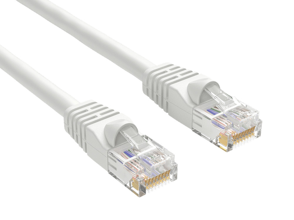 100ft Cat5e UTP Ethernet Network Patch Cable Snagless 24AWG Bare Copper, White