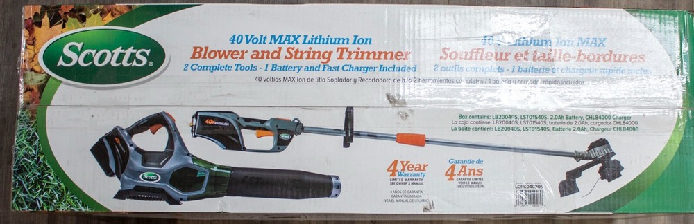 Scotts 40V Cordless Handheld Leaf Blower & String Trimmer Combo