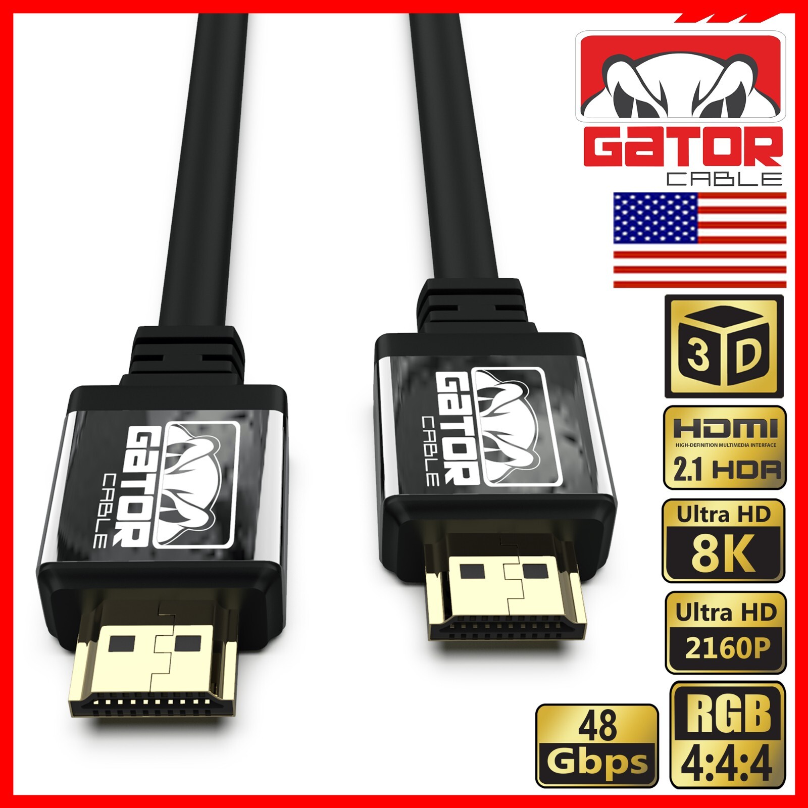 4K HDMI 2.0 Cable UHD Ultra HD High Speed 2160P HDR 60Hz 18Gbps Dolby HDCP HDTV