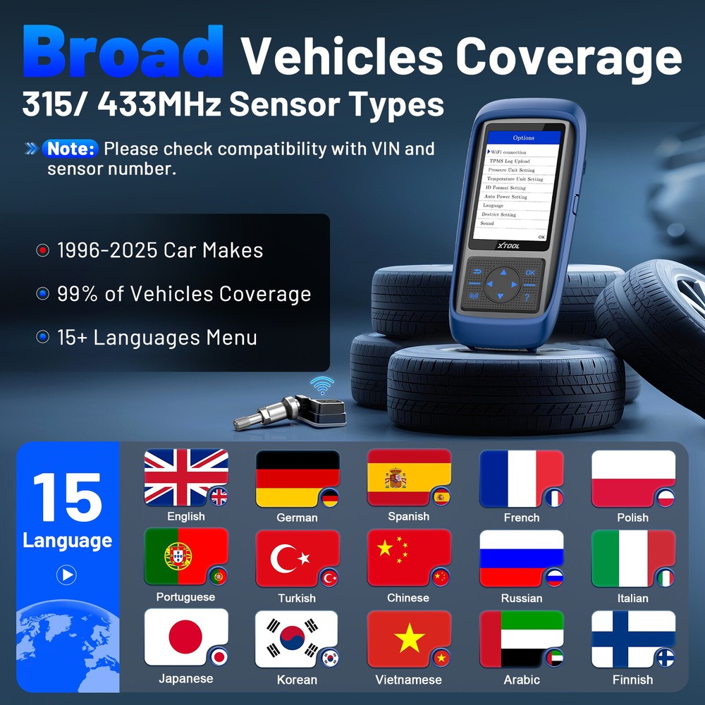 XTOOL TP150 OBD2 Scanner Diagnostic Tool TPMS Programming Relearn Activatation