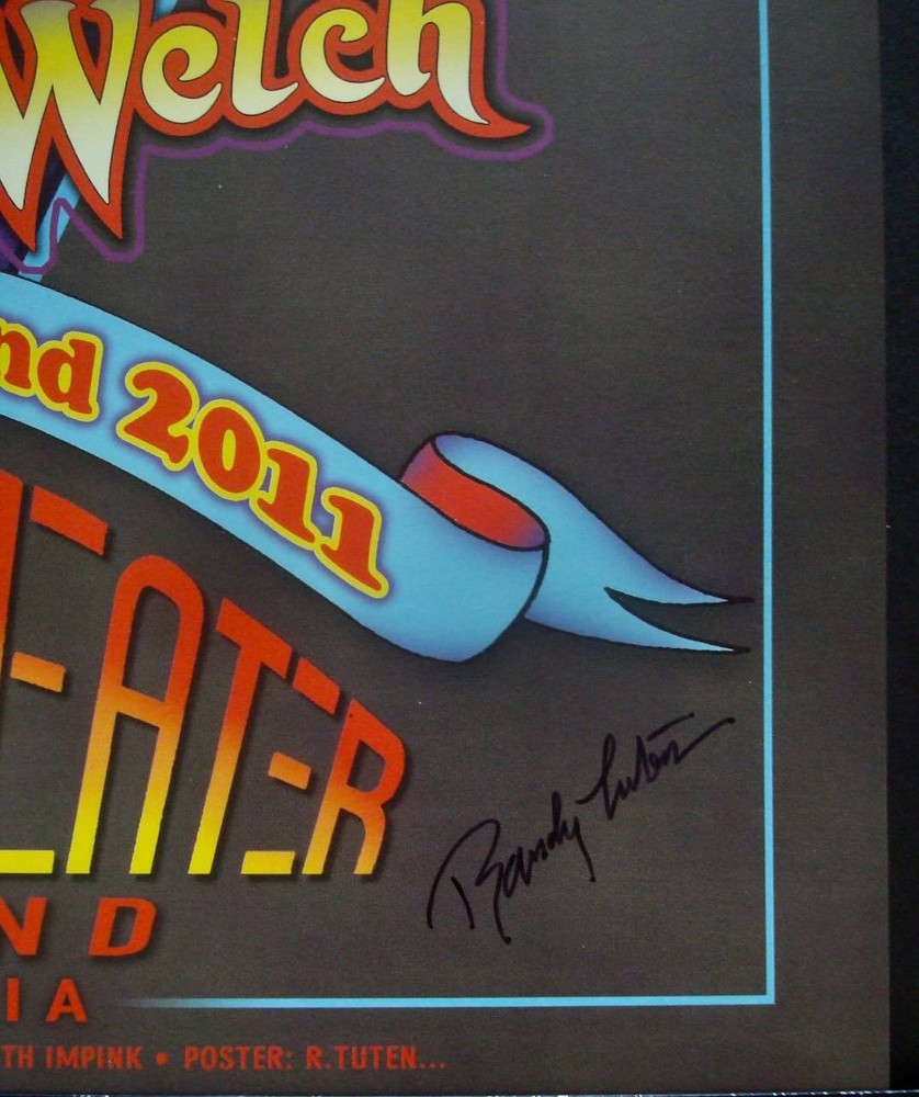 BUFFALO SPRINGFIELD NEIL YOUNG 2011 Oakland Concert poster RANDY TUTEN signed