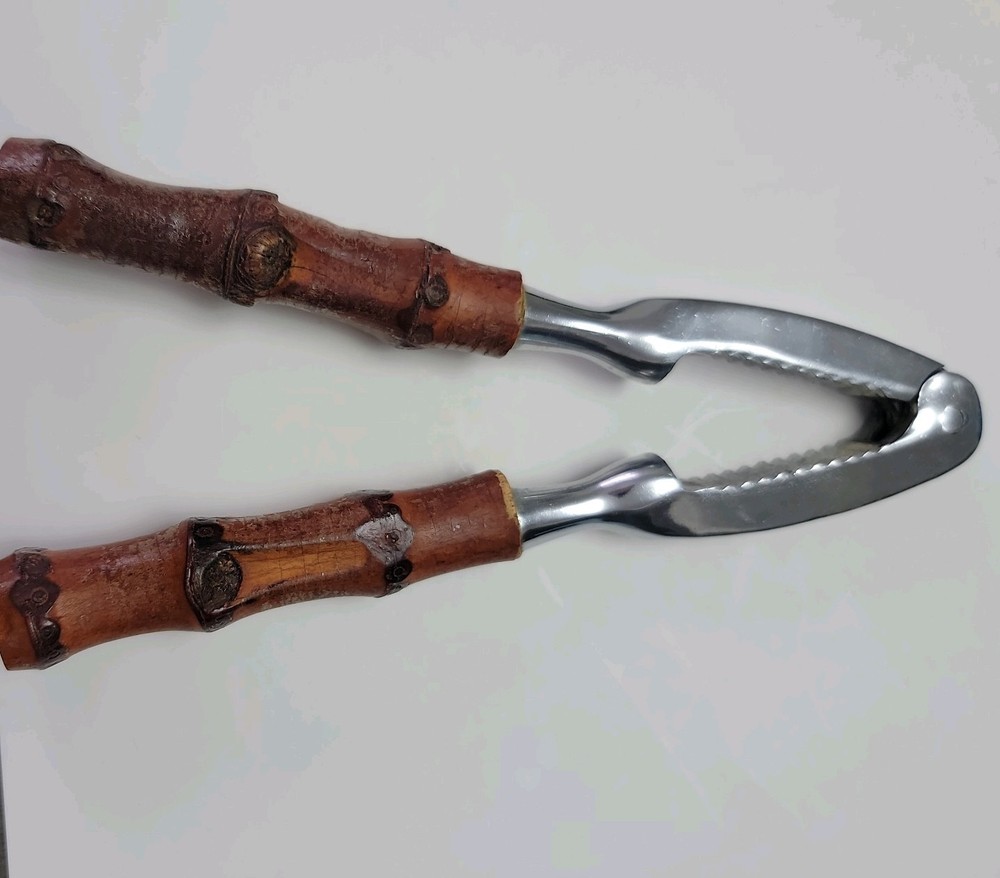 Vintage MCM Bamboo Handled Nutcracker / Lobster Cracker - Japan