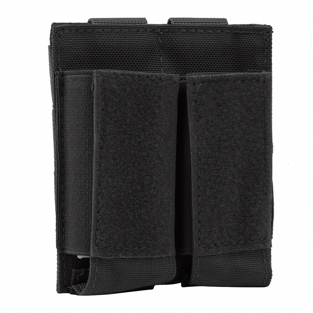 Tactical Molle Double Pistol Magazine Pouch Open-top with Hook Loop Panel Holder