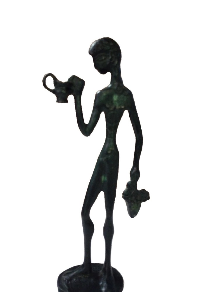 Signed Dionysys Brass Art Statue