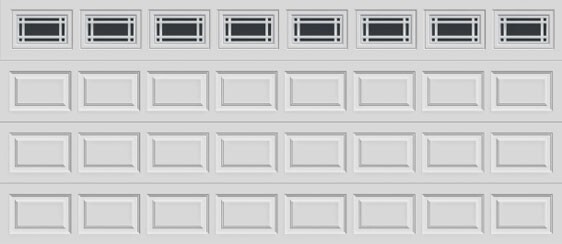 CLOPAY Prairie 510 Replacement Window Inserts /Short Panel Garage Door White