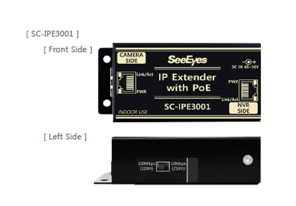 SeeEyes SC-IPE3001 UTP Ethernet Data + PoE Extender