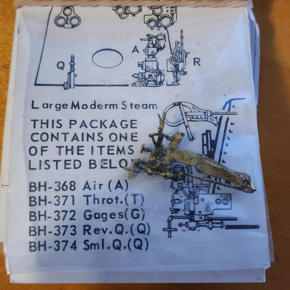 Backhead Reverse Quadrant -- For Power Reverse Brass HO Scale Cal Scale 190-373