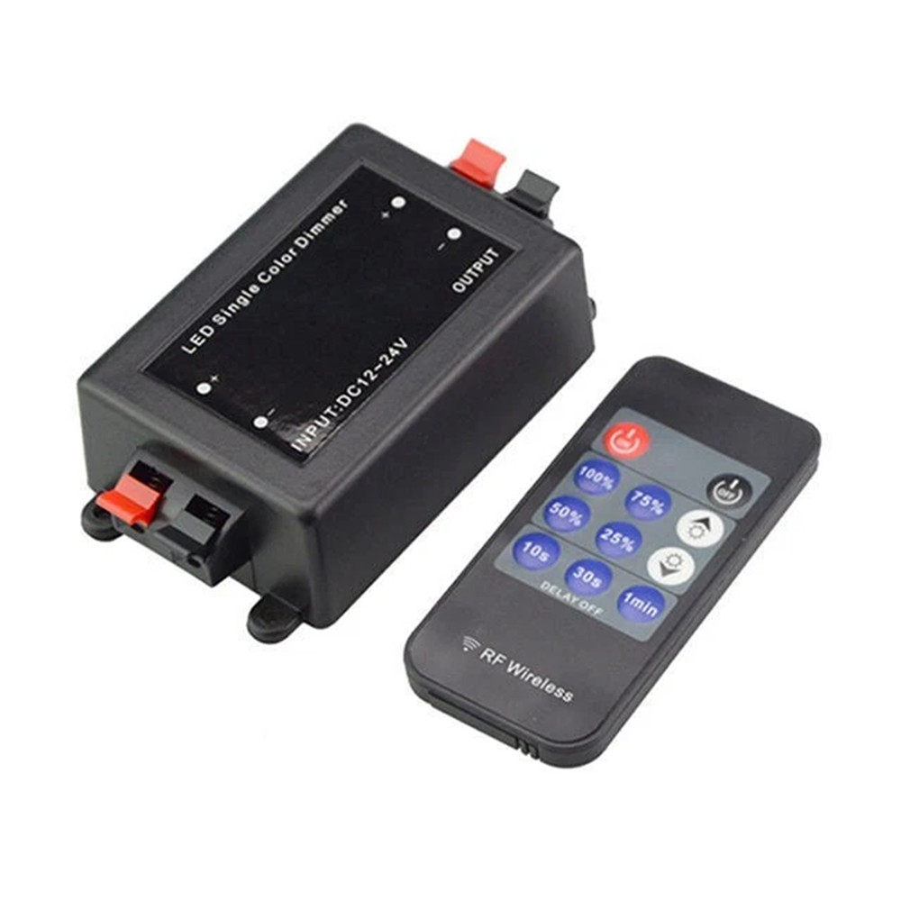 DC12V-24V 8A Dimmer Switch Controller With 11-Key RF Wireless Remote For LED