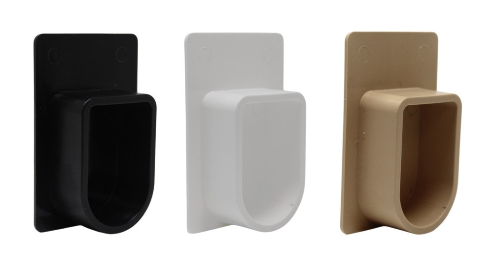 1" Plastic Universal End Plug for Deck Drains - Black, Tan, or White