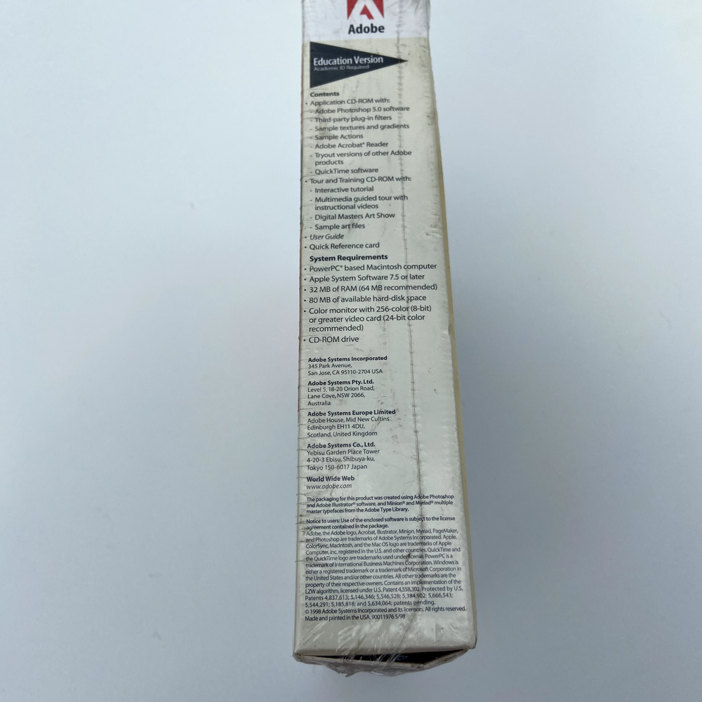 Adobe Photoshop 5.0 EDUCATION VERSION Academic ID Required