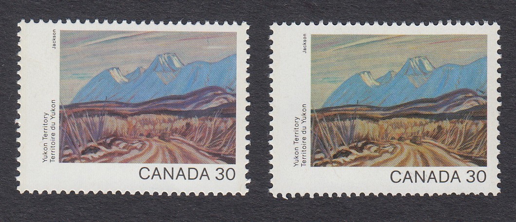 COLOR VARIETY RED/BROWN * Error variety MNH CANADA 1982 #955 | ec611