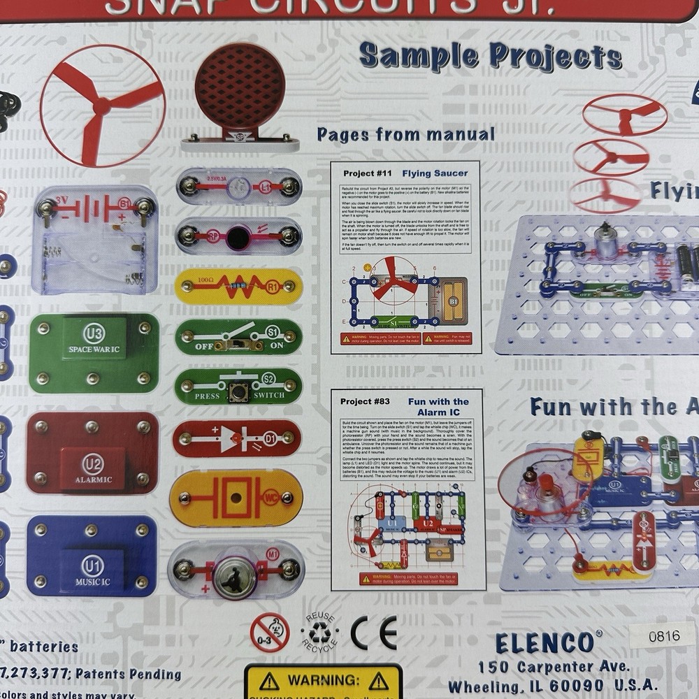 Elenco Snap Circuits Junior STEM Build Over 100 Electronic Projects Complete
