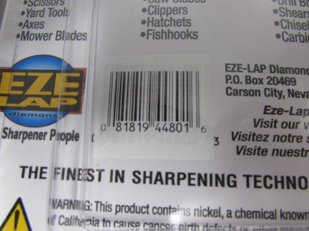 DIAMOND SHARPENER MODEL: DD8F\C EZE-LAP DUO-GRIT DOUBLE SIDED STONE (23D)