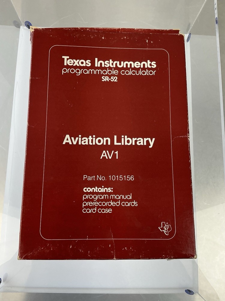 Texas Instruments SR-52 Aviation Library Magnetic Card Programs & Manual W/ Box