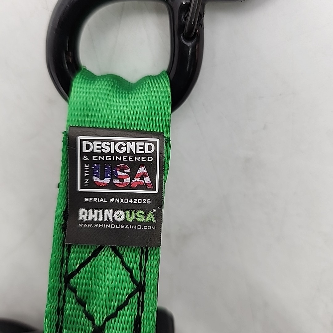 NEW Rhino USA Retractable Ratchet Strap 1" x 10' Green. Lot of 2