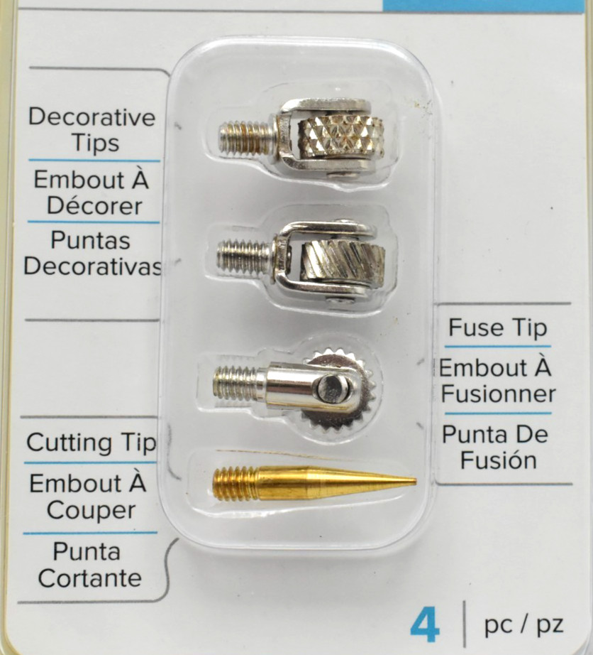 We R Memory Keepers Fuse 4 Pc Tool Tip Set - Decorative/Cutting/Fusing - Sealed