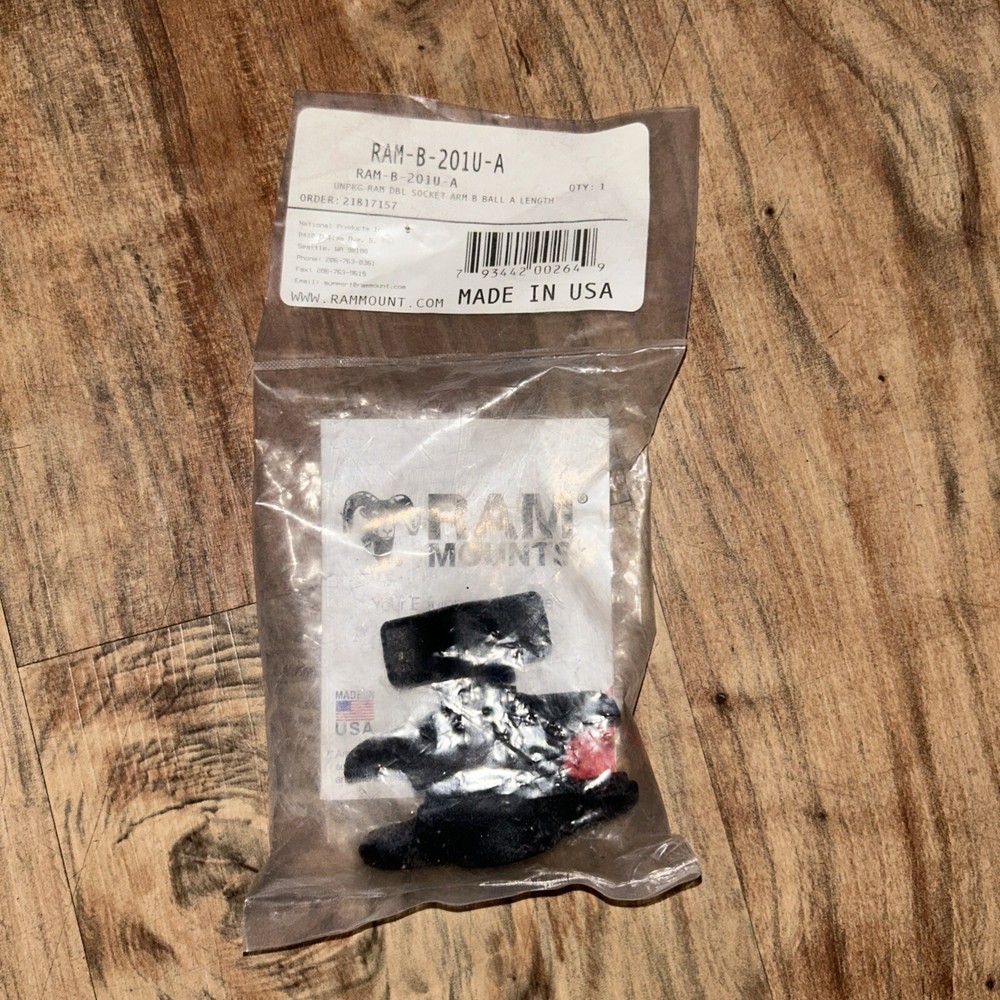 RAM Mounts RAMB201UA Short Double Socket Arm